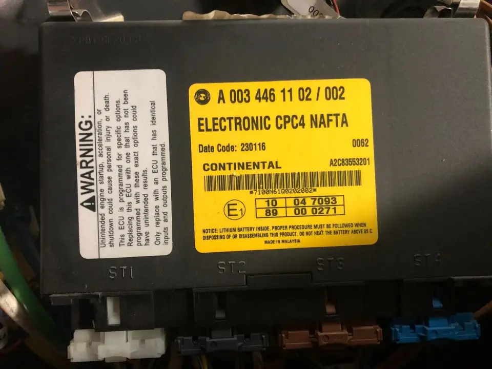 CPC4 amarillo (500K): etiqueta amarilla "ELECTRONIC CPC4 NAFTA", Continental